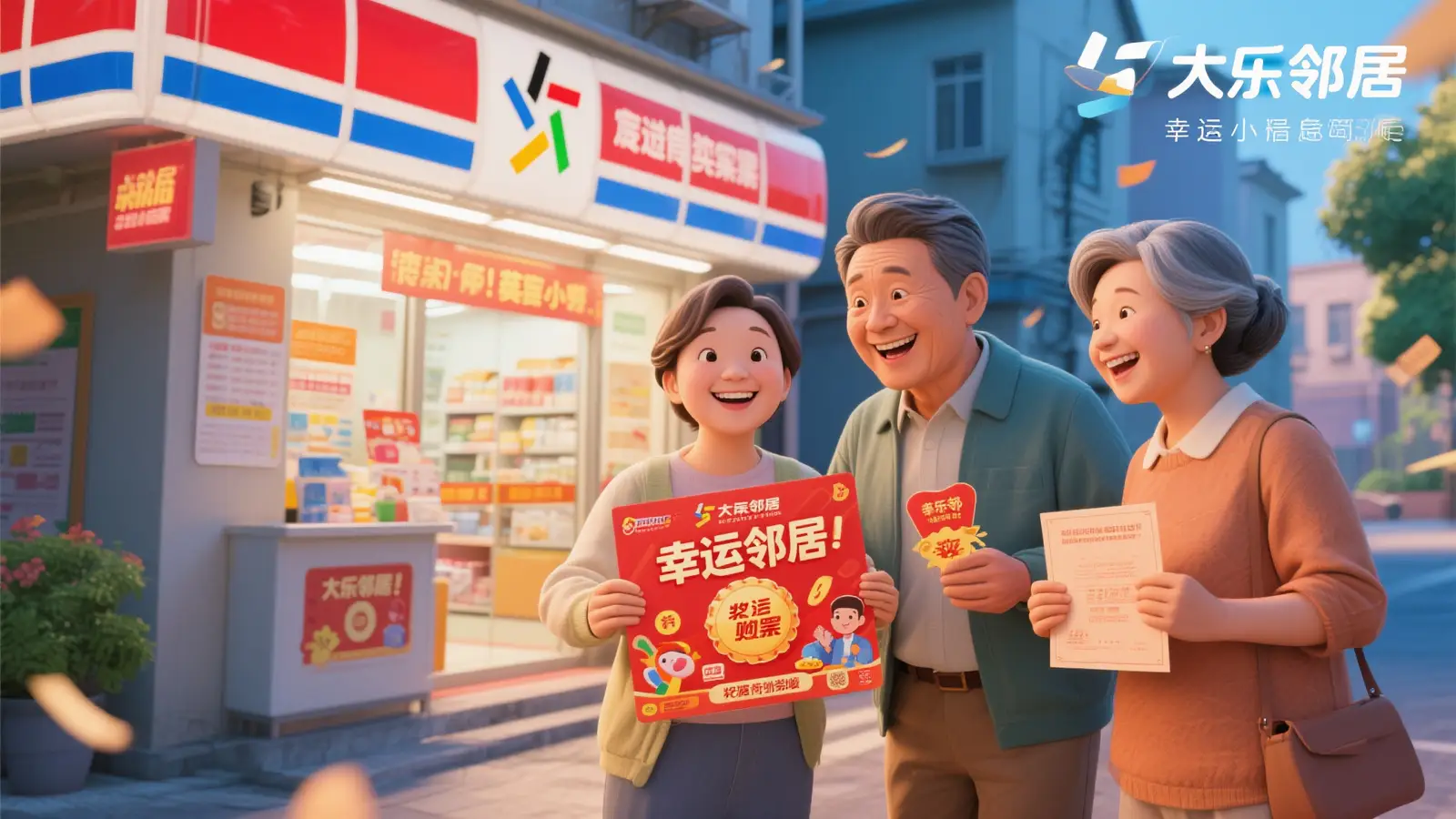 大乐透621万双赢邻居同日领奖：我们住隔壁