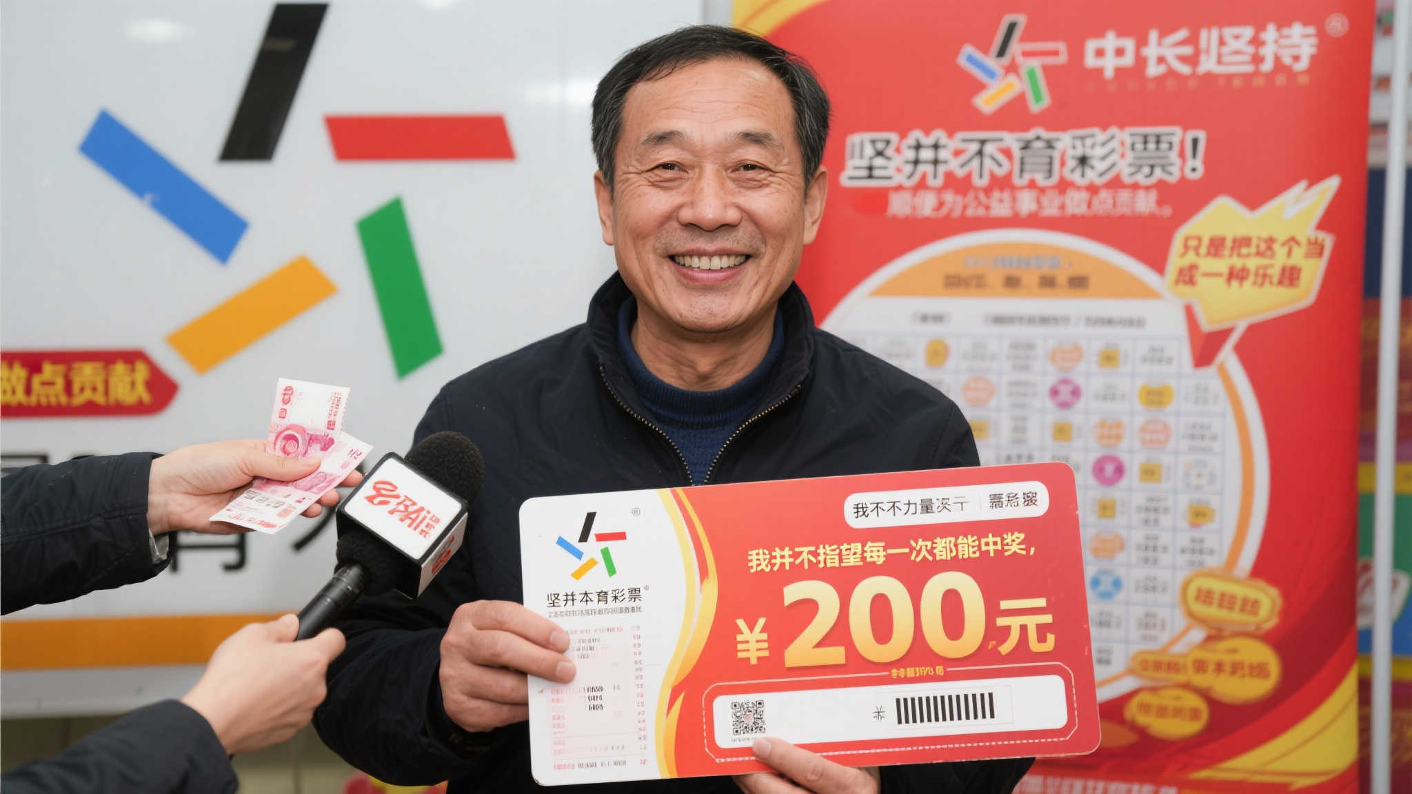 男子坚持小额投注10元中体彩500万巨奖